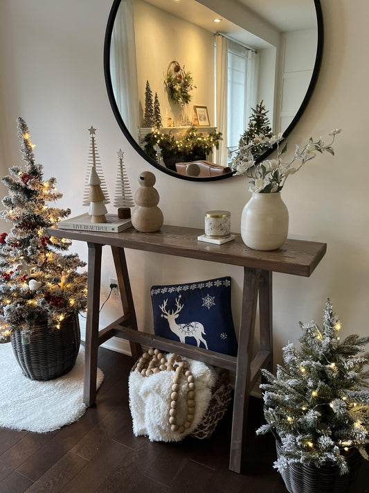 A Christmas Delight: Custom Antique Entryway Table - MJ