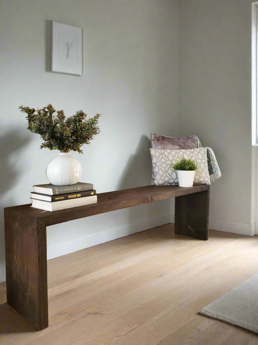 Long - Solid Wood Entryway / Seating Bench - MJ