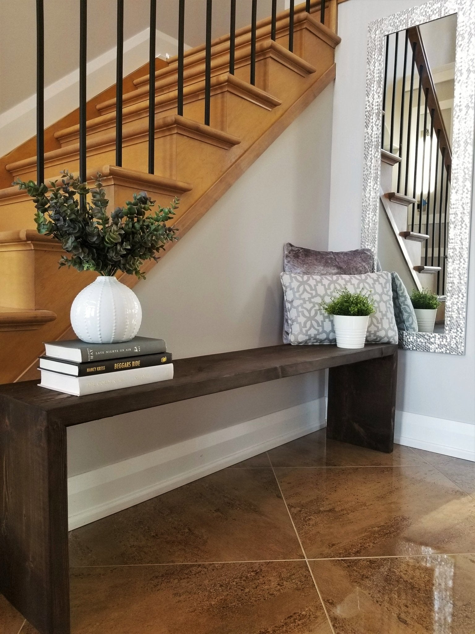 Long - Solid Wood Entryway / Seating Bench - MJ