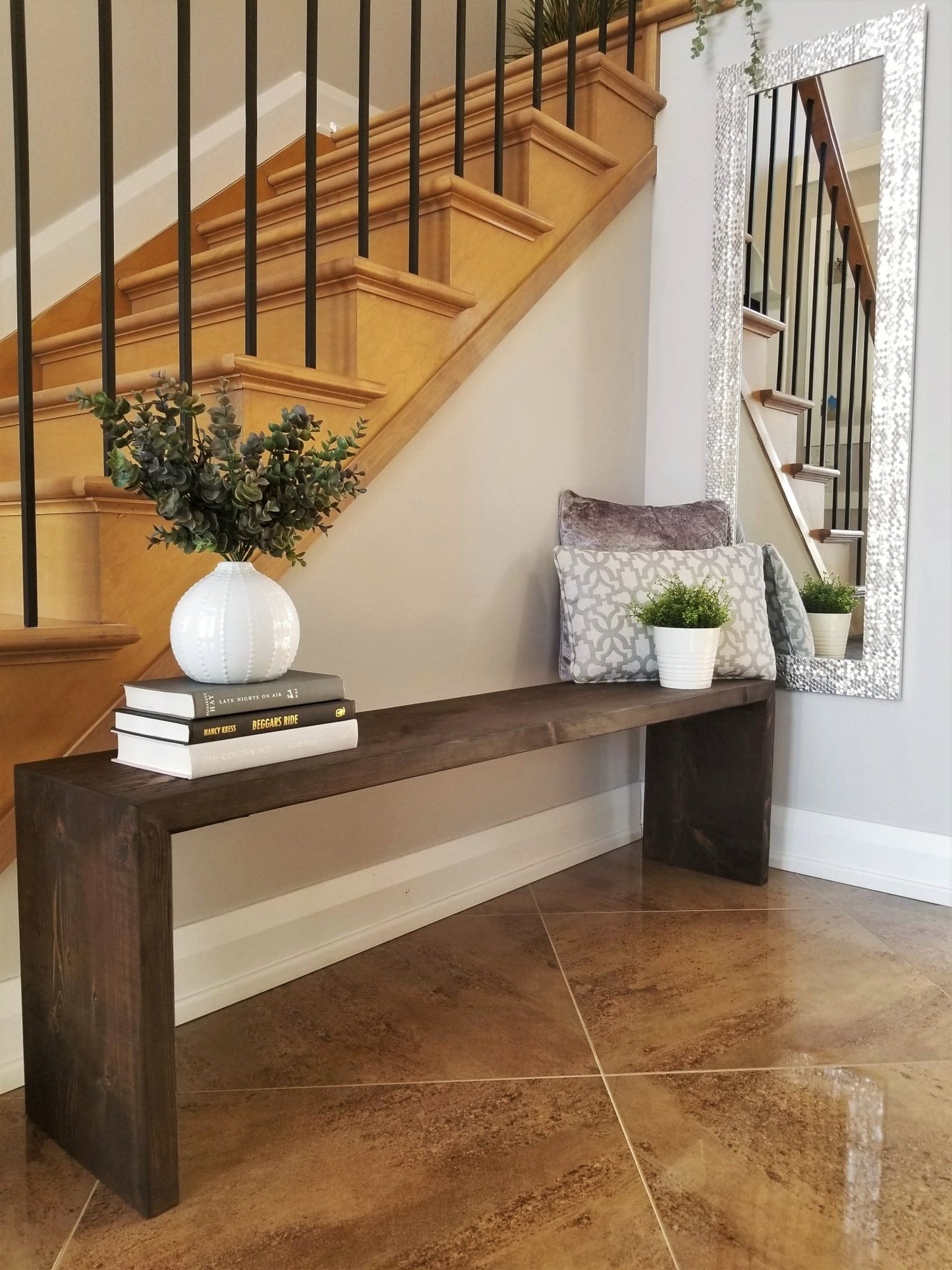 Long - Solid Wood Entryway / Seating Bench - MJ