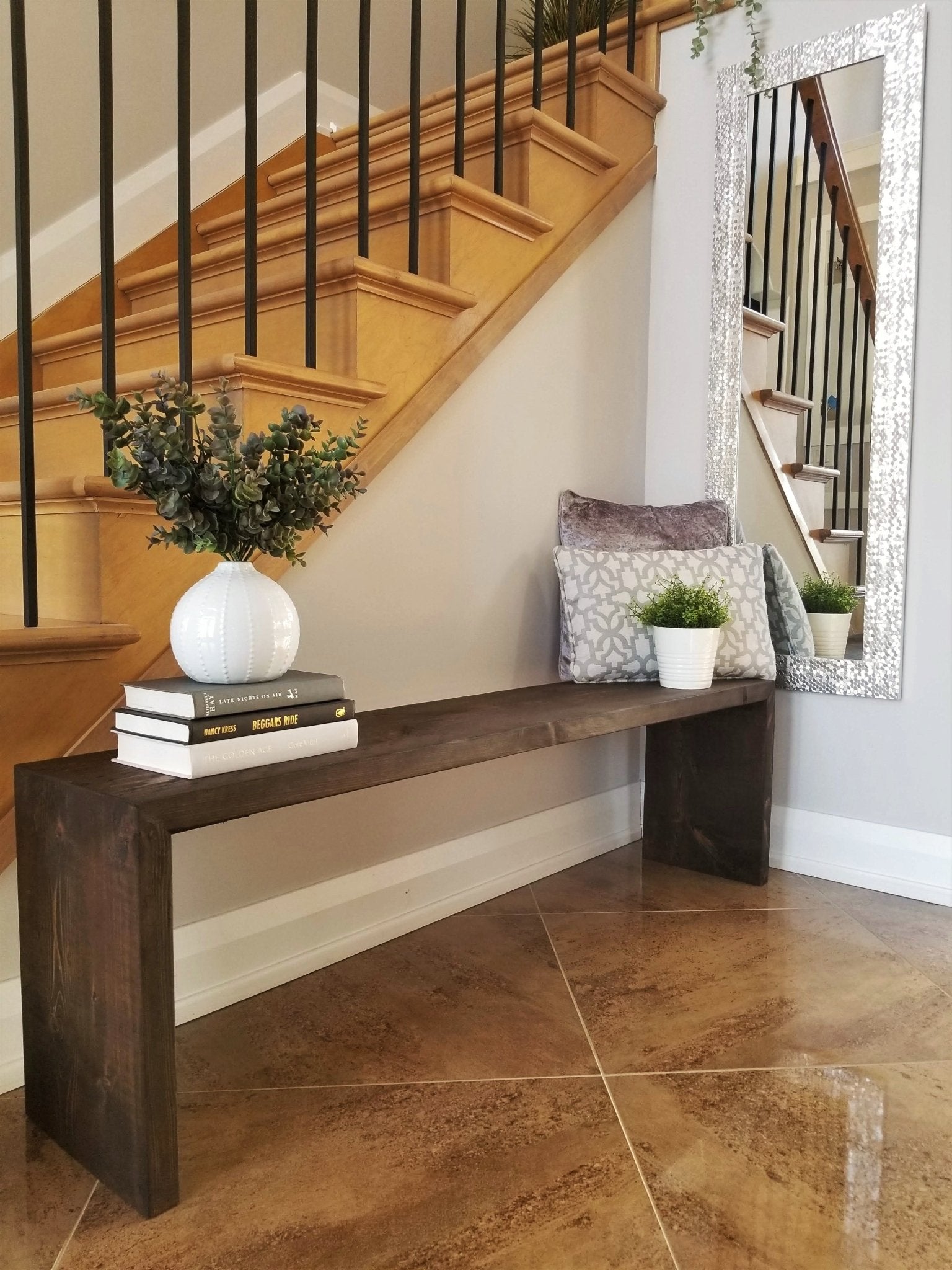 Long - Solid Wood Entryway / Seating Bench - MJ