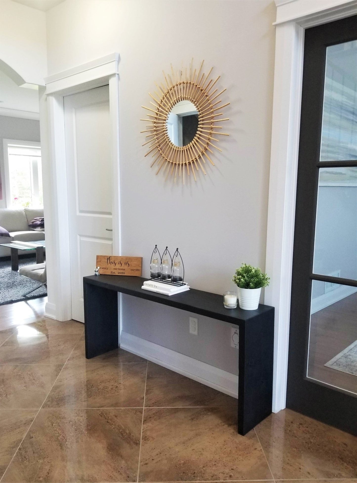 Waterfall Style - Solid Wood Console/Sofa Table - MJ