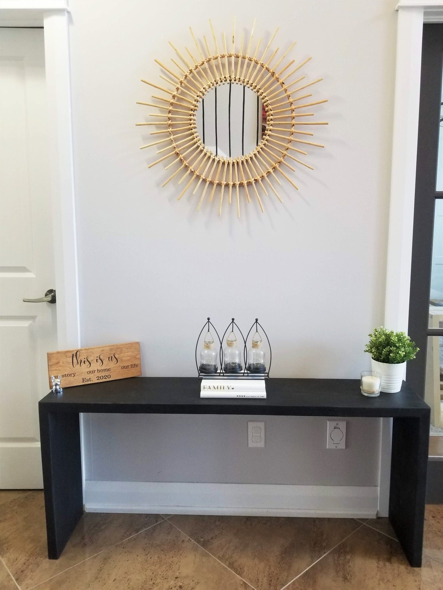 Waterfall Style - Solid Wood Console/Sofa Table - MJ