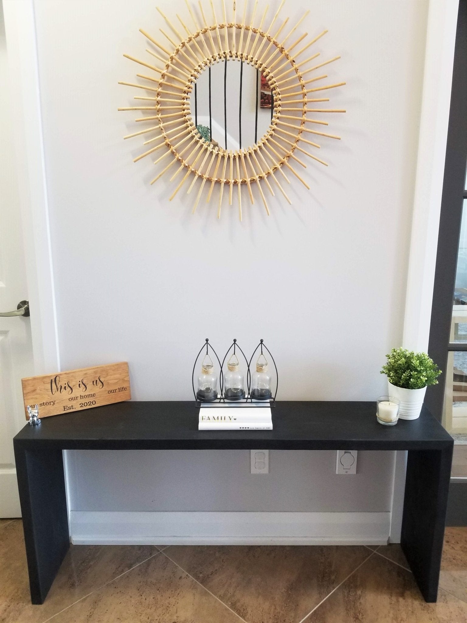 Waterfall Style - Solid Wood Console/Sofa Table - MJ