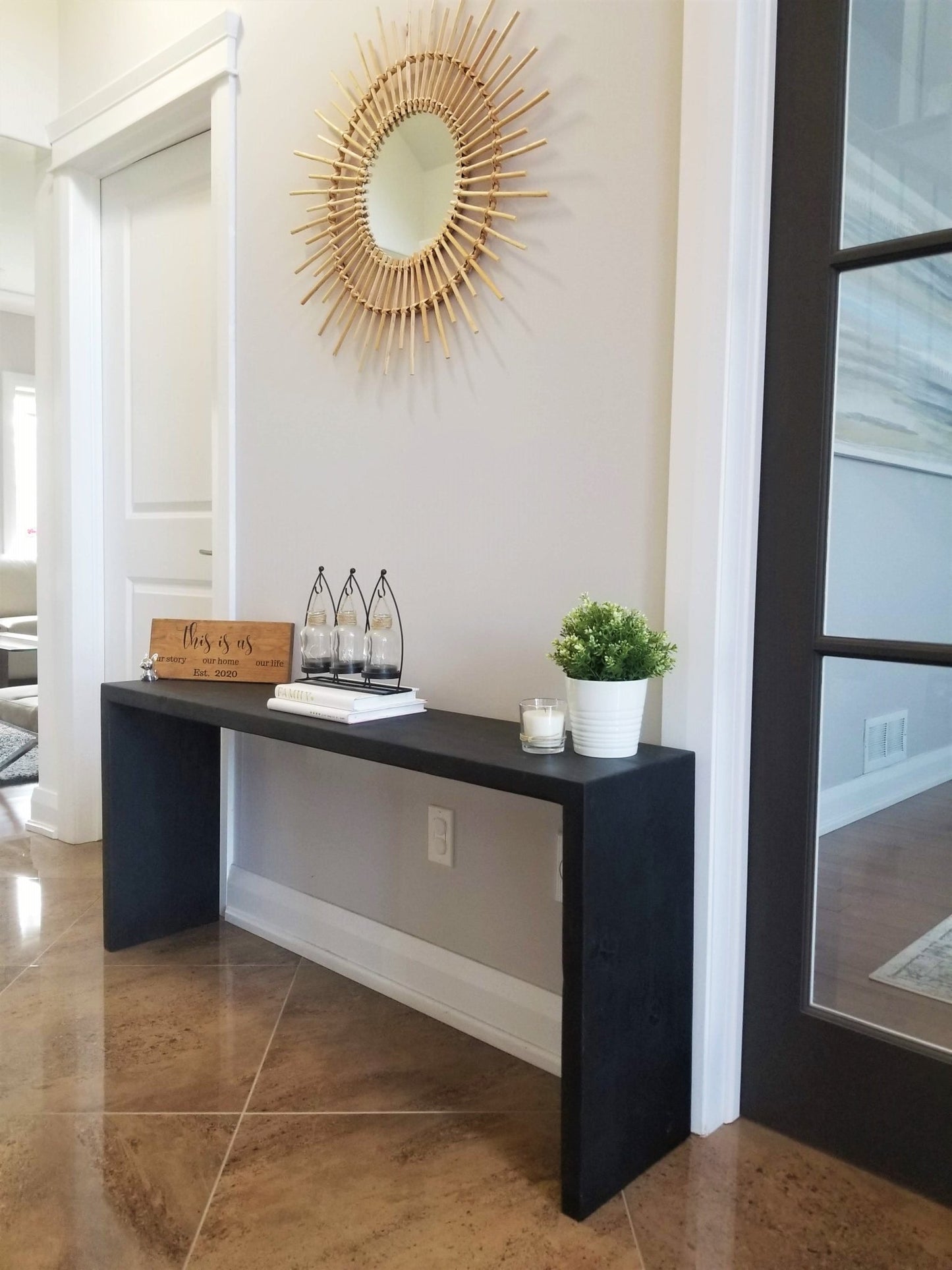 Waterfall Style - Solid Wood Console/Sofa Table - MJ
