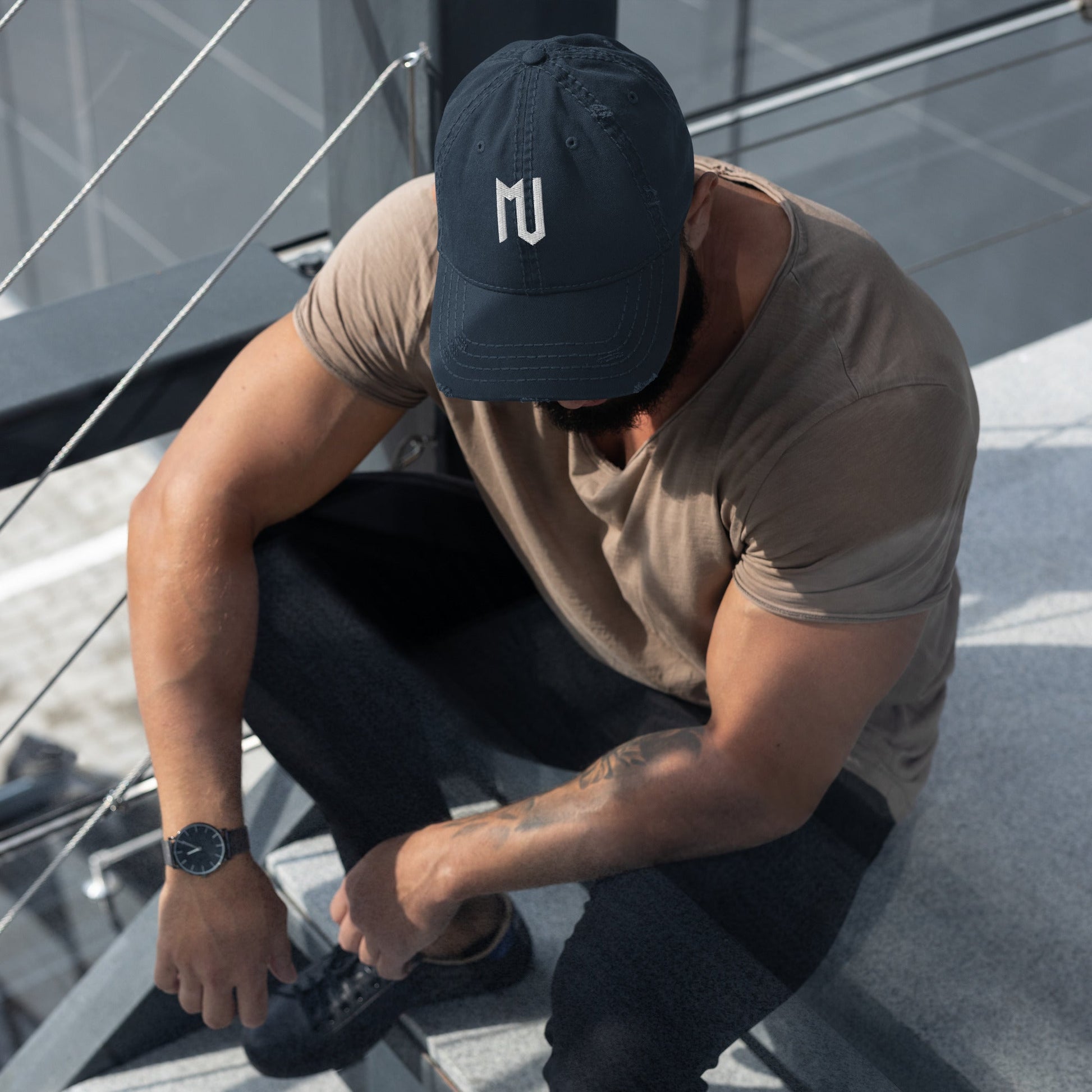 Mj Distressed Dad Hat - MJ